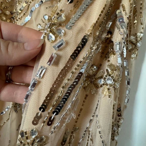 MAC DUGGAL EMBELLISHED FLORAL DETAIL ONE SHOULDER GOWN 93739 Size 4 worn once - Picture 8 of 9